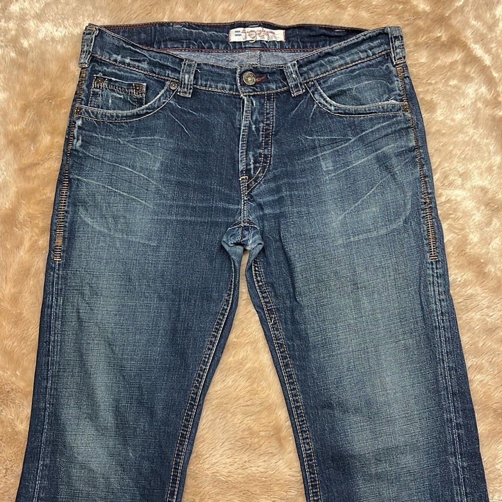 Vintage 1921 Classic Blue Denim Jeans 34/34 - Picture 2 of 16